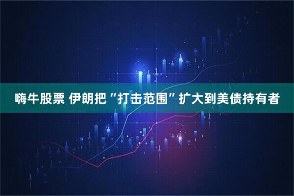 嗨牛股票 伊朗把“打击范围”扩大到美债持有者