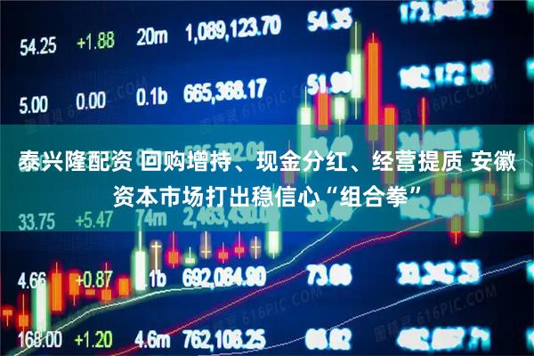 泰兴隆配资 回购增持、现金分红、经营提质 安徽资本市场打出稳信心“组合拳”